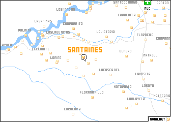 map of Santa Inés