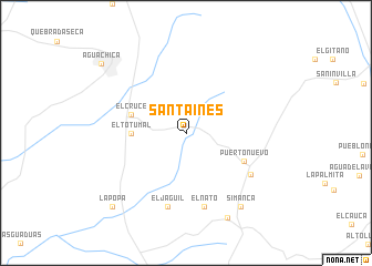 map of Santa Inés