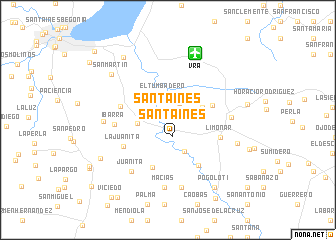 map of Santa Inés