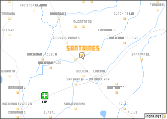 map of Santa Inés