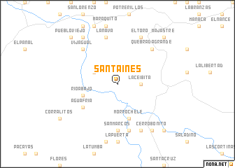 map of Santa Inés