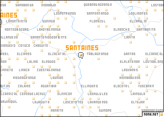 map of Santa Inés