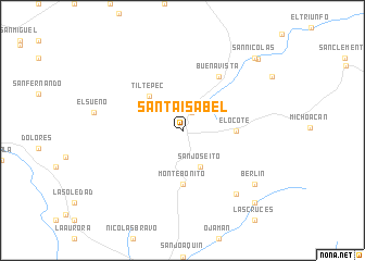 map of Santa Isabel