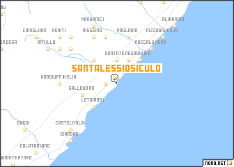 map of SantʼAlessio Siculo