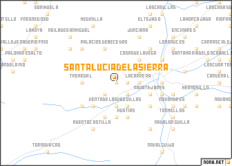 map of Santa Lucía de la Sierra