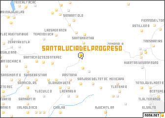 map of Santa Lucía del Progreso