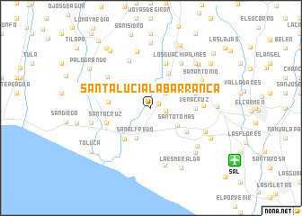 map of Santa Lucía La Barranca