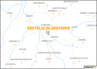 map of Santa Lucía La Reforma