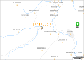 map of Santa Lucía