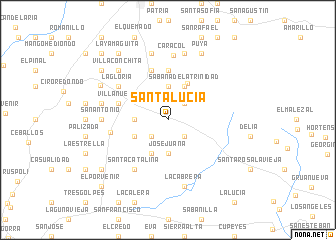 map of Santa Lucía