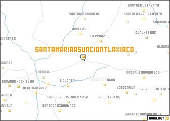 map of Santa María Asunción Tlaxiaco