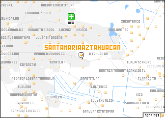 map of Santa María Aztahuacán