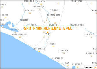 map of Santa María Chicometepec