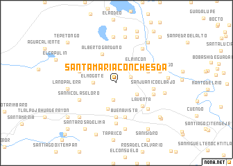 map of Santa María Conchesda