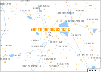 map of Santa MaríaCoxacac