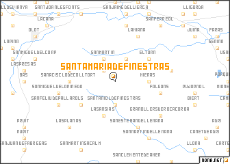 map of Santa María de Finestras