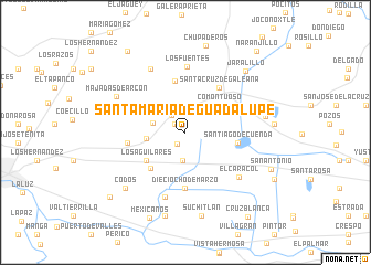 map of Santa María de Guadalupe