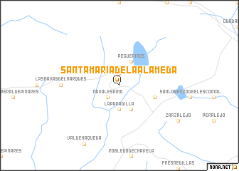 map of Santa María de la Alameda