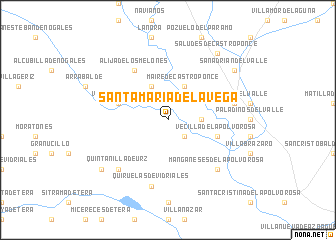 map of Santa María de la Vega