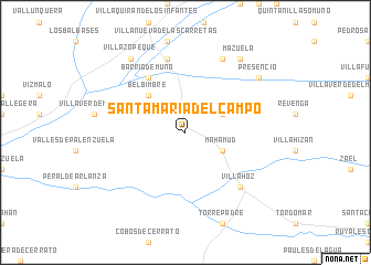 map of Santa María del Campo