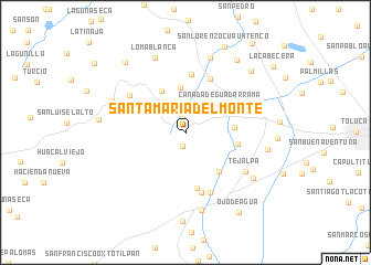 map of Santa María del Monte