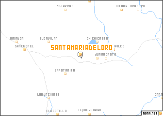 map of Santa María del Oro