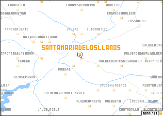map of Santa María de los Llanos