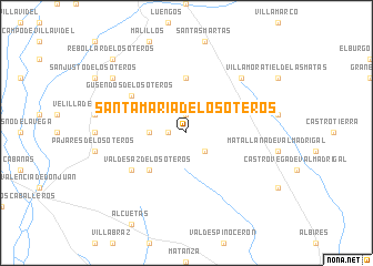 map of Santa María de los Oteros