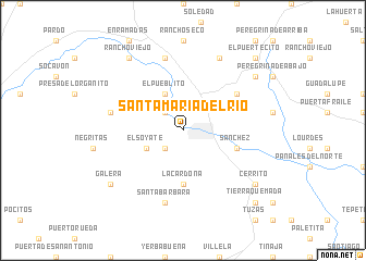 map of Santa María del Río