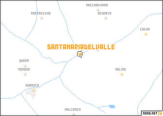 map of Santa María del Valle