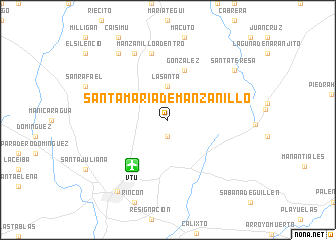 map of Santa María de Manzanillo