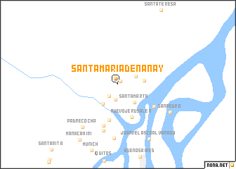 map of Santa María de Nanay