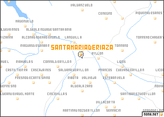 map of Santa María de Riaza