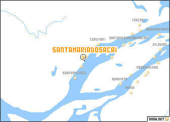 map of Santa Maria do Sacaí