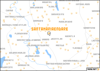 map of Santa María Endaré