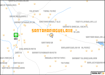 map of Santa María Guelaxé