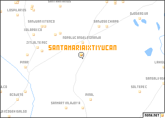 map of Santa María Ixtiyucan