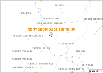 map of Santa María Jaltianguis