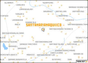 map of Santa María Maquixco