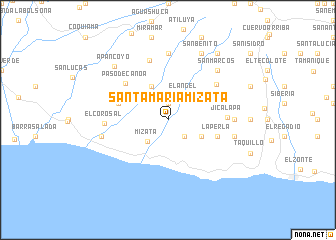 map of Santa María Mizata