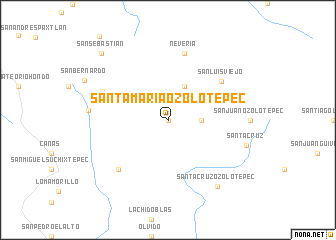 map of Santa María Ozolotepec