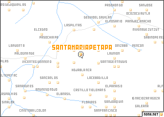 map of Santa María Petapa