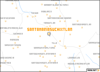 map of Santa María Suchixtlán