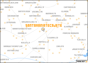 map of Santa María Tecajete