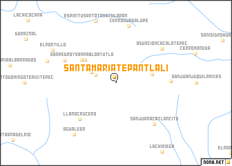 map of Santa María Tepantlali