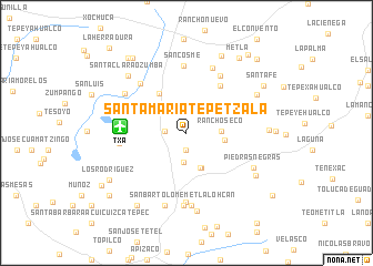 map of Santa María Tepetzala