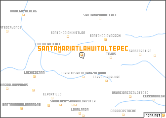 map of Santa María Tlahuitoltepec