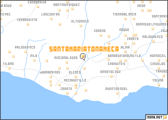 map of Santa María Tonameca