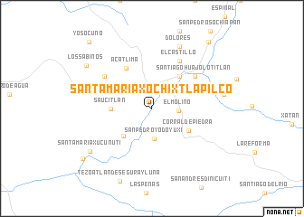 map of Santa María Xochixtlapilco