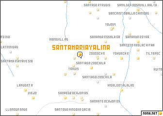 map of Santa María Yalina